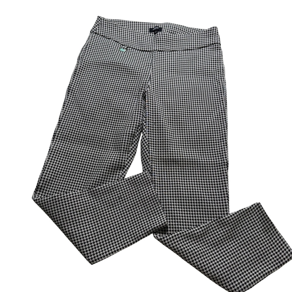 Premise Studio Pull On Pants Womens Large Black White Houndstooth Stretch Y2K